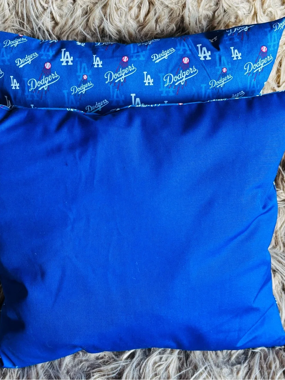 Los Angeles Dodgers Pillow Set Handmade Hard to Find 16”x16” One of a Kind